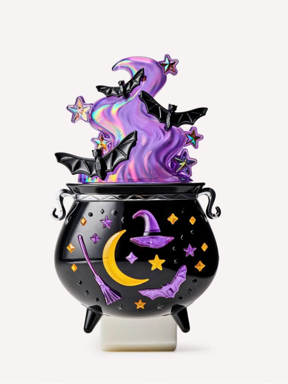 💜 BBW Magical Encrusted Cauldron Night Light - Purple & Black NEW